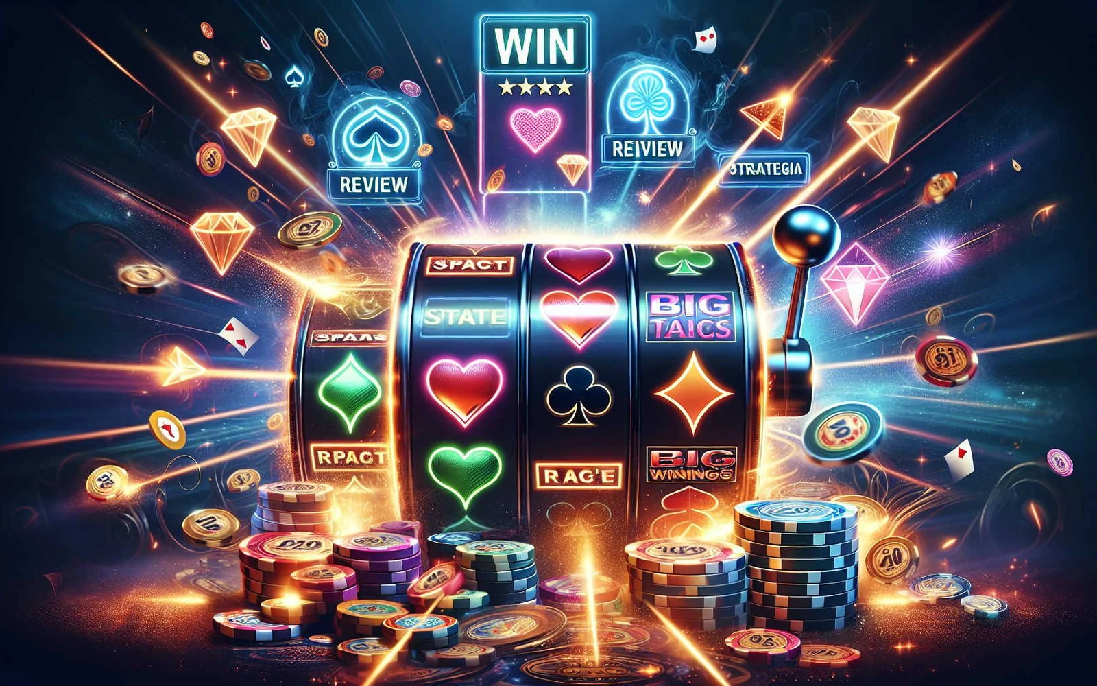 Layar slot bertema dengan simbol bonus dan gulungan reel
